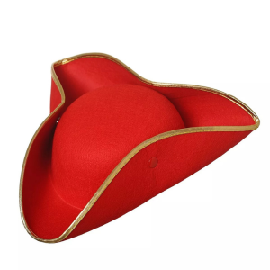 Pirate Tricorn Hat - Red