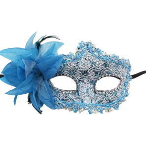 Lace Victorian Eye mask - Blue