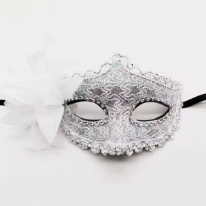 Lace Victorian Eye mask - White
