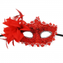 Lace Victorian Eye mask - Red