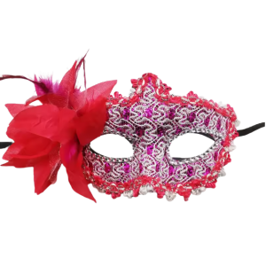 Lace Victorian Eye mask - Pink