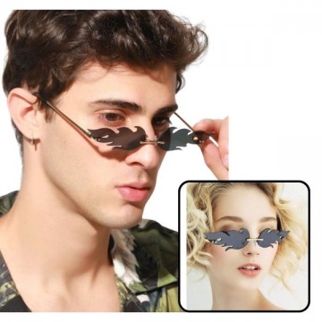 Rimless Flames Glasses - Black