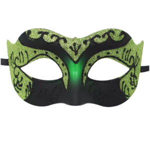 Sparkly masquerade mask - Black/Green
