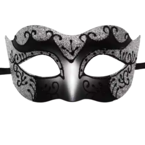 Sparkly masquerade mask - Black/Silver