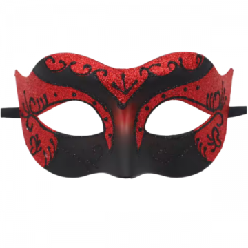 Sparkly masquerade mask - Black/Red