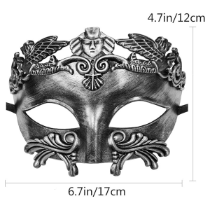 Greek-Venetian Masquerade Eyemask - Silver