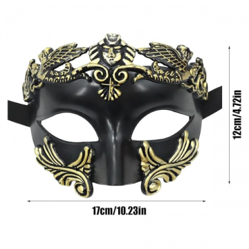 Greek-Venetian Masquerade Eyemask - Black/Gold