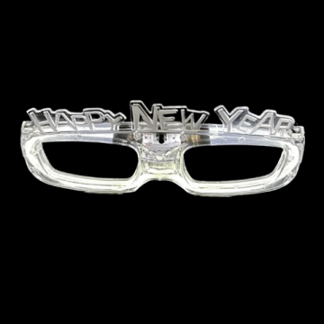Led Happy New Year Glasses - White