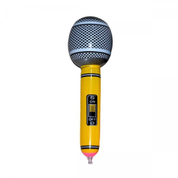Inflatable Microphone - Yellow 25cm