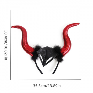 Demon Horn Headpiece - Red
