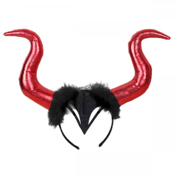 Demon Horn Headpiece - Red