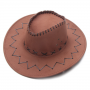 Cowboy Suede Hat - Brown