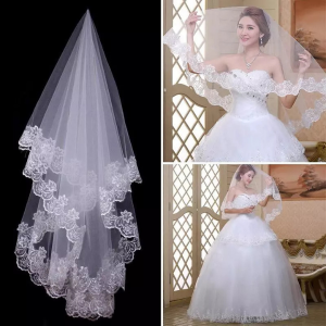 Grand Embroidered Bridal Veil