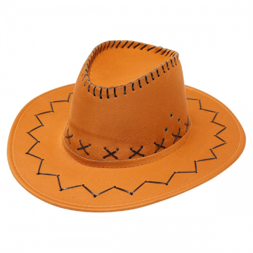Cowboy Suede Hat - Orange