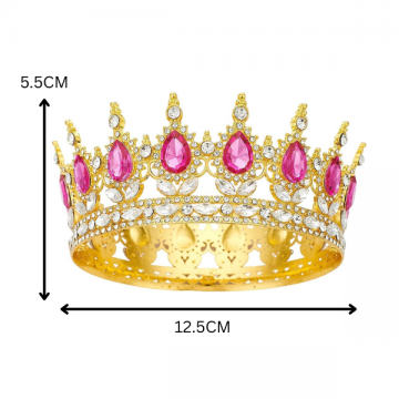 Crown Imperial Crystal with Pink Gem