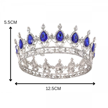 Crown Imperial Crystal with Blue Gem