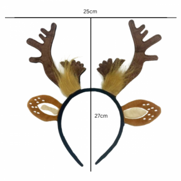 Reindeer Plush Antler & Ears Headband