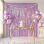 Foil Curtain - Iridescent Purple Tinsel Fringe