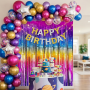 Foil Curtain - Rainbow Gradient Star Tinsel Fringe