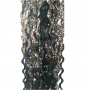 Foil Curtain - Wavy Star Tinsel Fringe Black