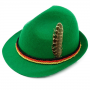 German Oktoberfest Hat with Feather & German Flag Rope