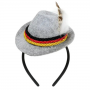 Oktoberfest Headband - Mini Gray Alpine Hat