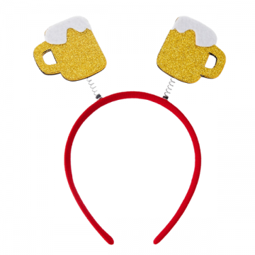Oktoberfest Headband - Beer Mug Glitter