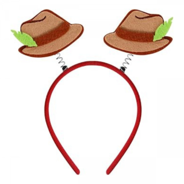 Oktoberfest Headband - Mini German Brown Alpine Hats
