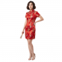 Cheongsam Royal Red Embroidered Silk