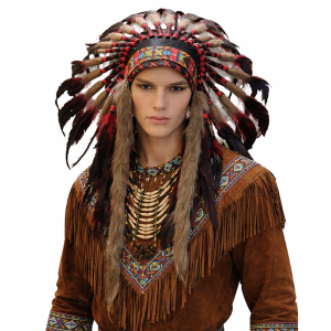 Feathered Tribal Chief Headdress