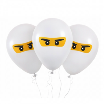 Balloons - Ninja White 5 qty