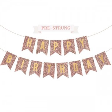 Happy Birthday Banner - Pink