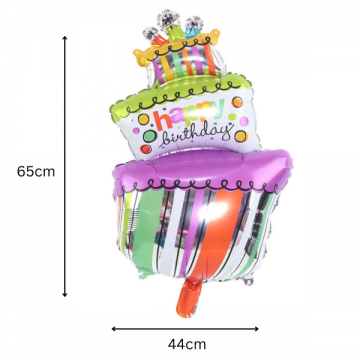 Balloon - Foil Cake Happy Birthday 65*44cm