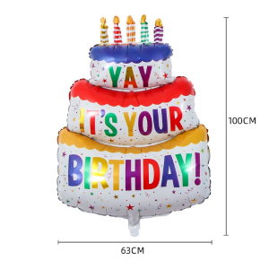 Balloon - Foil Cake Its Your Birthday 63*100cm