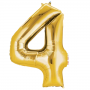 Balloon - Foil Number Gold FOUR- 34"