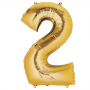 Balloon - Foil Number Gold TWO- 34"