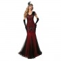 Gatsby Evening Gown - Burgundy & Black