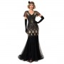Gatsby Evening Gown - Black & Gold