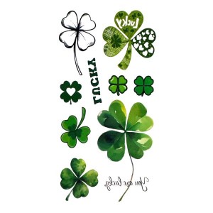 St. Patrick Tattoos - Lucky Clover Hearts