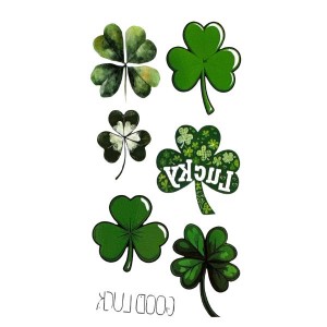 St. Patrick Tattoos - Lucky Script & Ornate Shamrock