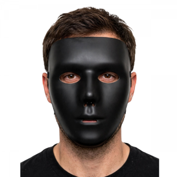 Matte Black Plain Full-Face Mask