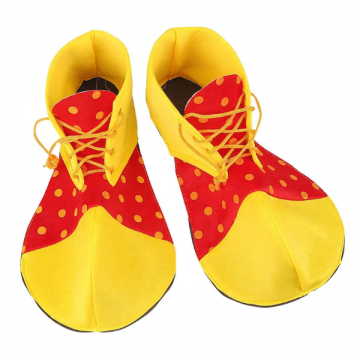 Clown Shoes Yellow and Red Polka Dot