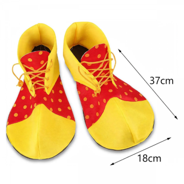 Clown Shoes Yellow and Red Polka Dot
