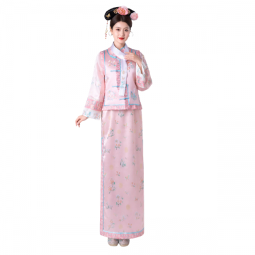 Qing Dynasty Imperial Pink Floral