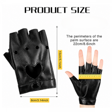 Fingerless Leather Midnight Rider Gloves