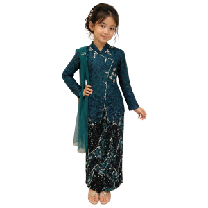 Peranakan/Nyonya Kebaya Child - Emerald Teal