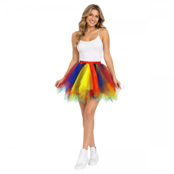 Tutu Skirt - Ombre Fluffy Tulle Rainbow