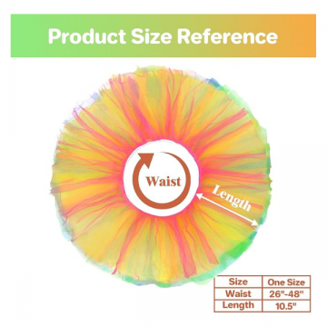 Tutu Skirt - Fluffy Tulle layered Rainbow