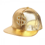 Bling Dollar Sign Gold Hip Hop Cap