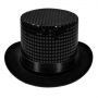 Sequin Top Hat Black